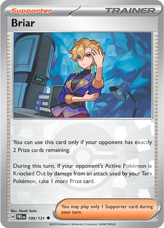 100/131 Briar Poke Ball Holo Prismatic Evolutions Pokémon Card