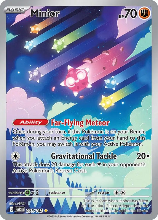 201/182 Minior Paradox Rift Pokémon Card