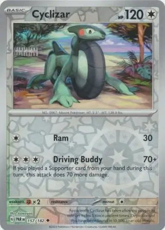 157/182 Cyclizar Reverse Holo Paradox Rift Pokémon Card