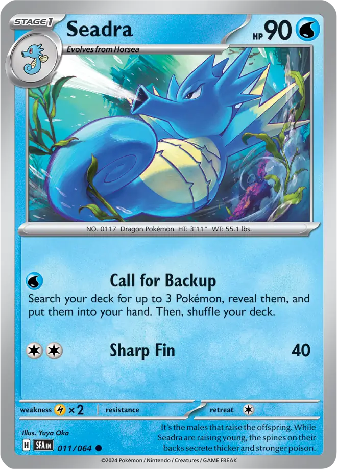 011/064 Seadra Shrouded Fable Pokémon Card