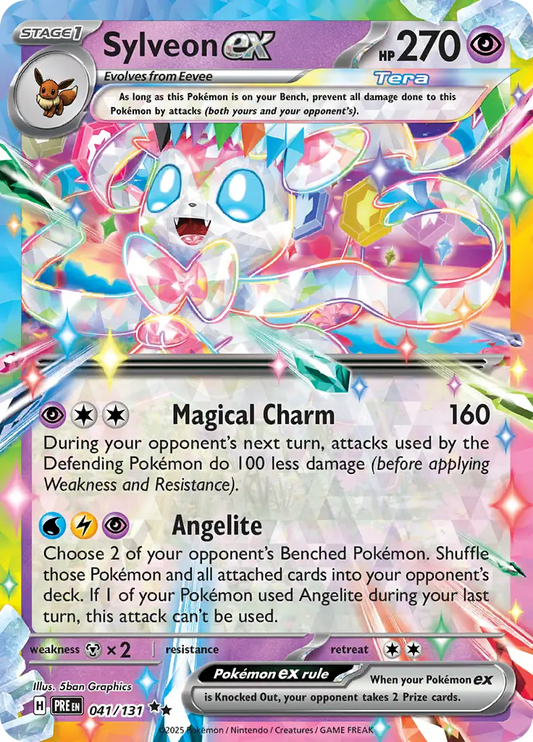 041/131 Sylveon ex Prismatic Evolutions Pokémon Card