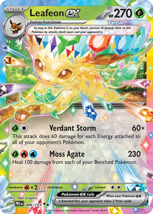 006/131 Leafeon ex Prismatic Evolutions Pokémon Card