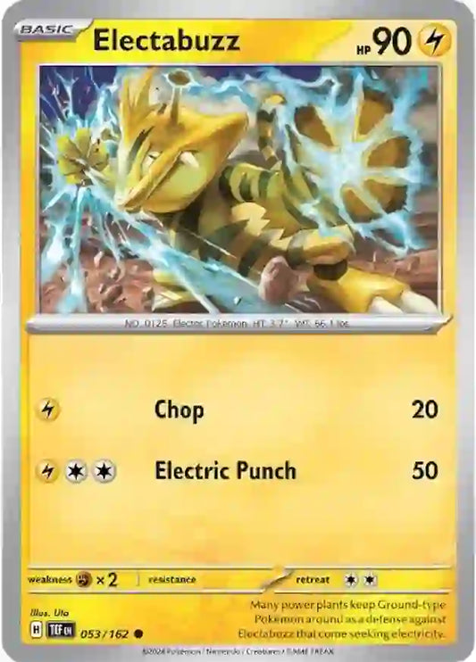 053/162 Electabuzz Scarlet & Violet Temporal Forces Pokémon Card