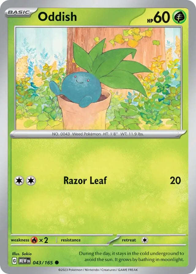 043/165 Oddish 151 Pokémon Card