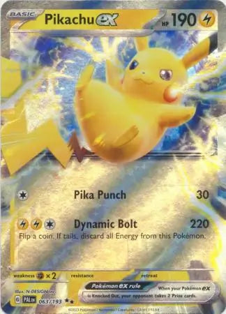 063/193 Pikachu ex Paldea Evolved Pokémon Card