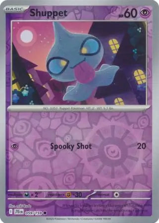 059/159 Shuppet Reverse Holo Journey Together Pokémon Card