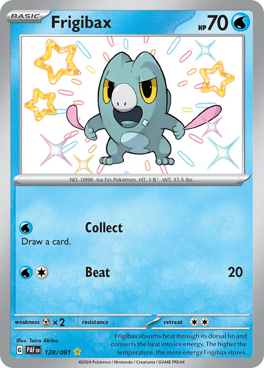 128/091 Frigibax Paldean Fates Pokémon Card