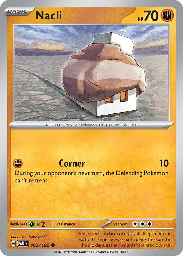 102/182 Nacli Paradox Rift Pokémon Card