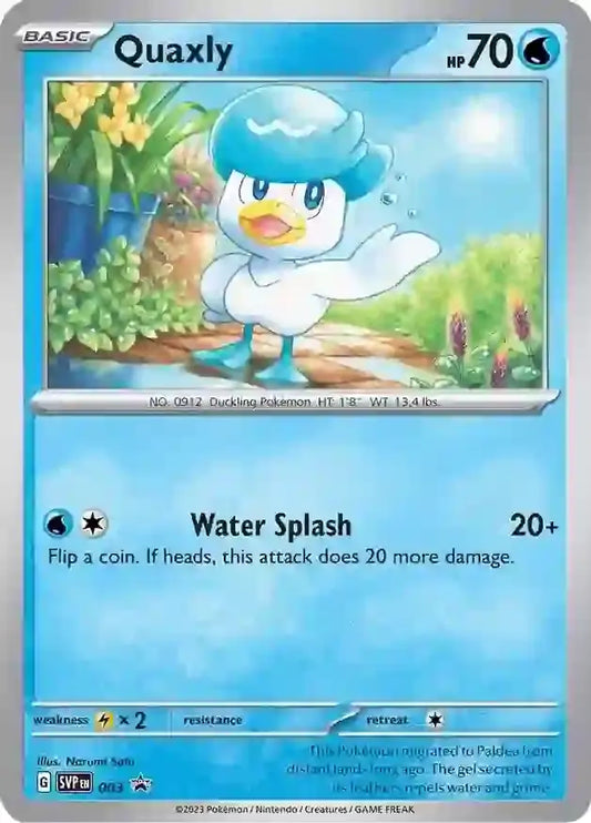 003 Quaxly Black Star Promo Pokémon Card