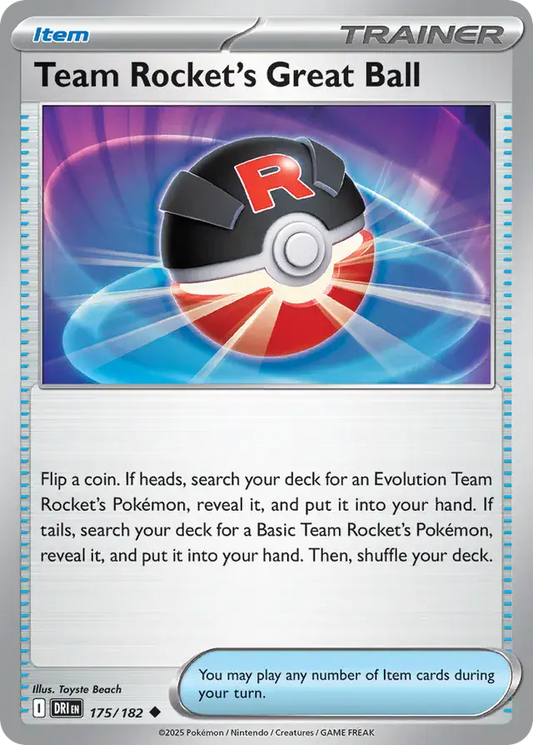 175/182 Team Rocket's Great Ball Destined Rivals Pokémon Card