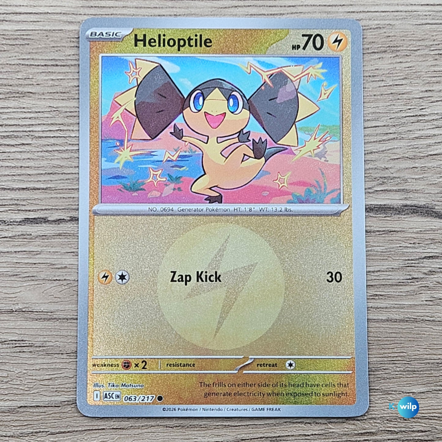 063/217 Helioptile Reverse Holo Ascended Heroes Pokémon Trading Card