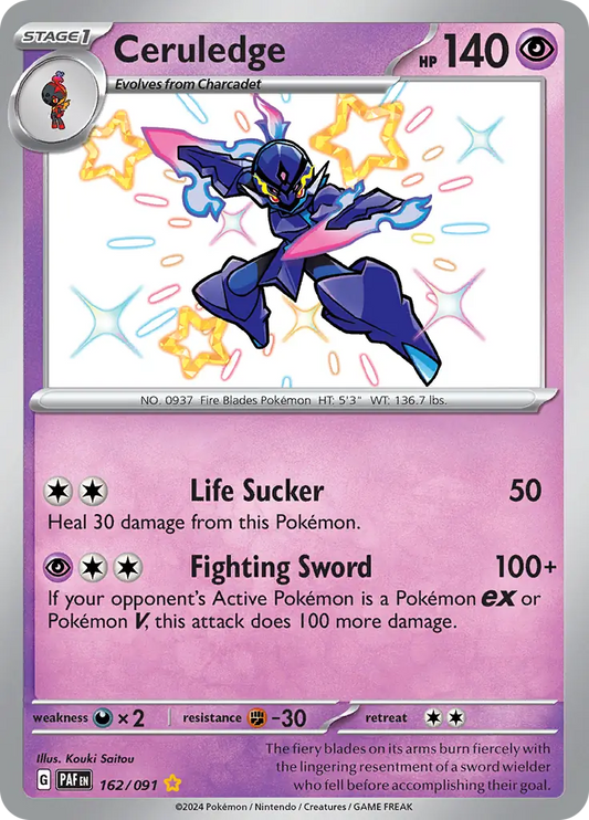 162/091 Ceruledge Paldean Fates Pokémon Card