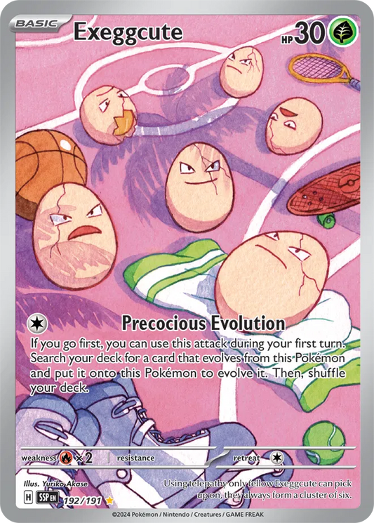 192/191 Exeggcute Surging Sparks Pokémon Card