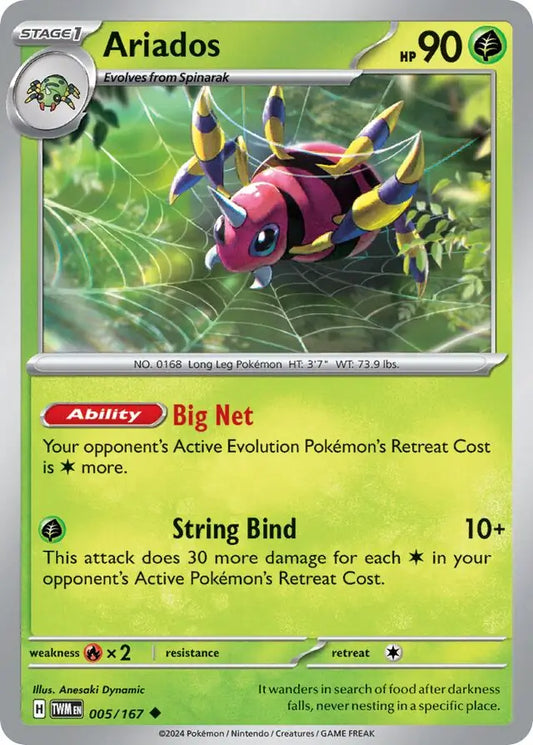 005/167 Ariados Twilight Masquerade Pokémon Card