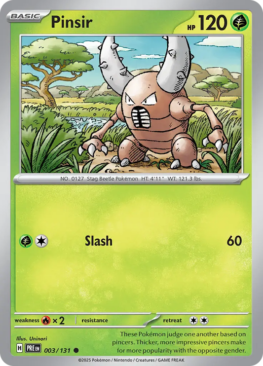003/131 Pinsir Prismatic Evolutions Pokémon Card