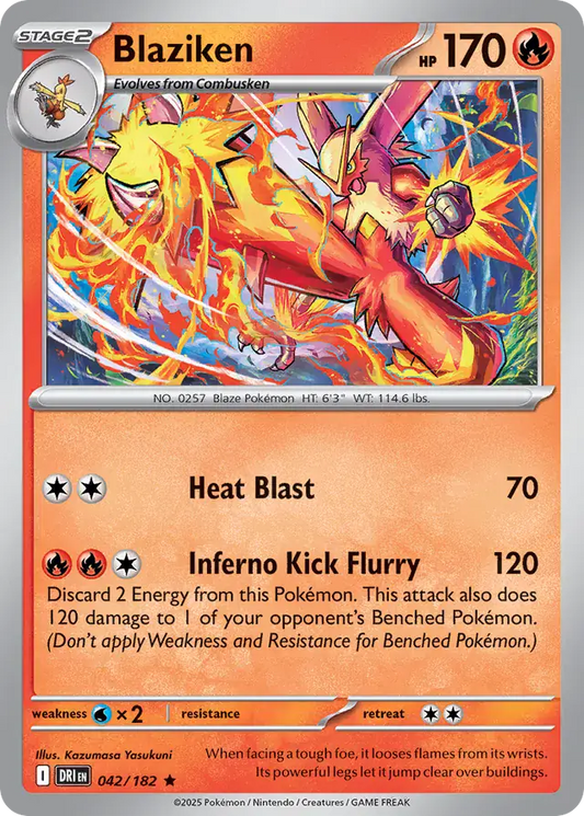 042/182 Blaziken Destined Rivals Pokémon Card