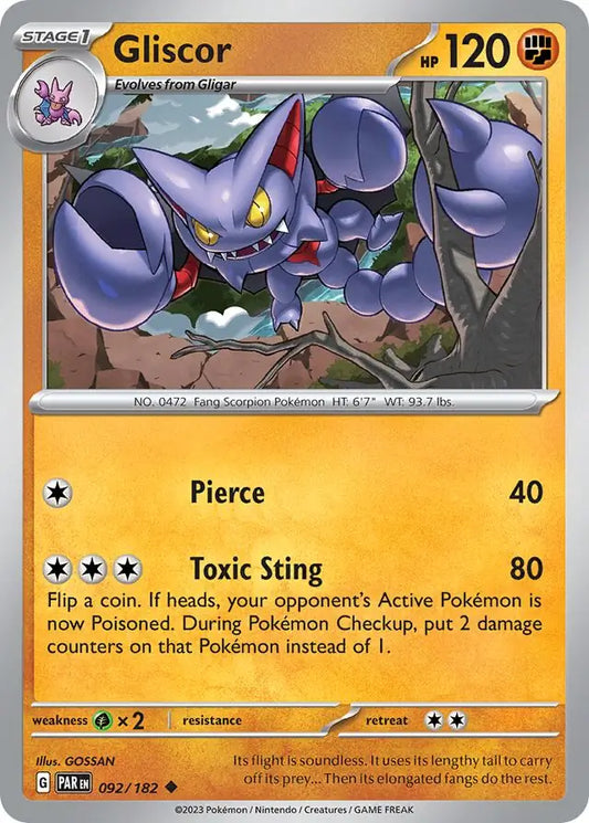 092/182 Gliscor Paradox Rift Pokémon Card