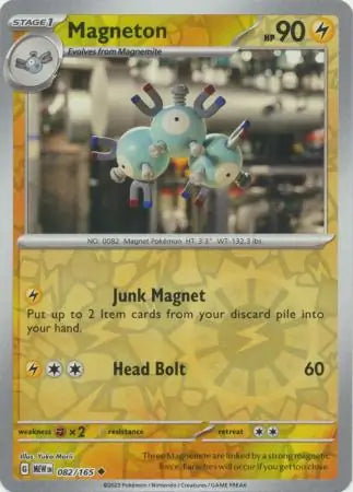 082/165 Magneton Reverse Holo 151 Pokémon Card
