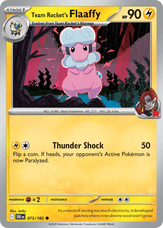 073/182 Team Rocket's Flaaffy Destined Rivals Pokémon Card
