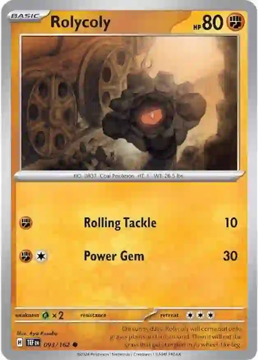 093/162 Rolycoly Scarlet & Violet Temporal Forces Pokémon Card