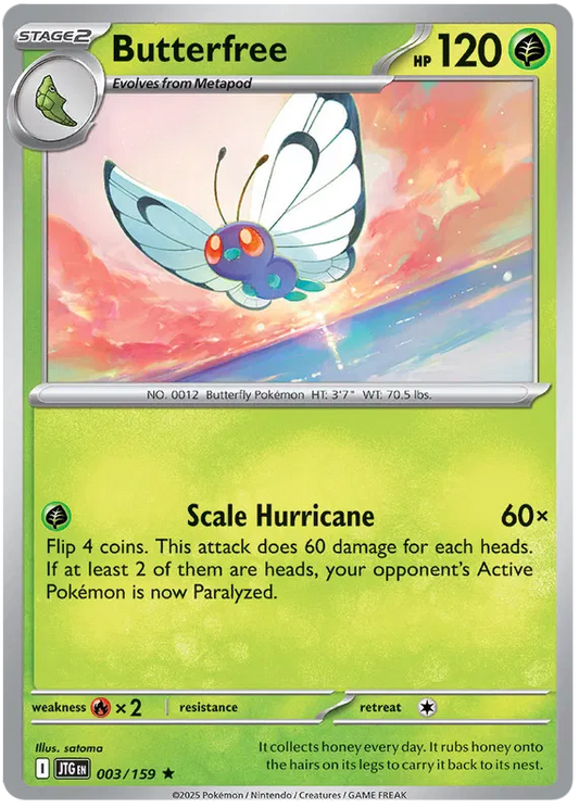 003/159 Butterfree Journey Together Pokémon Card