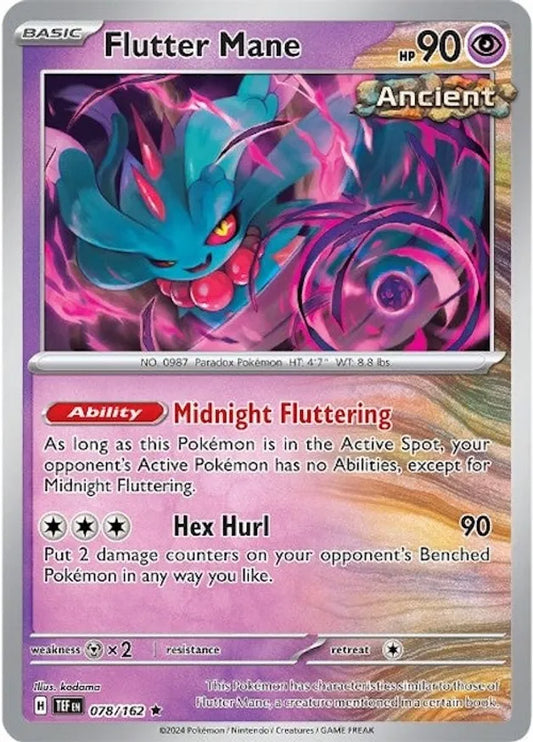 078/162 Flutter Mane Scarlet & Violet Temporal Forces Pokémon Card