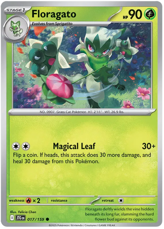 017/159 Floragato Journey Together Pokémon Card