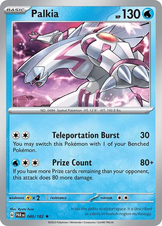 040/182 Palkia Paradox Rift Pokémon Card
