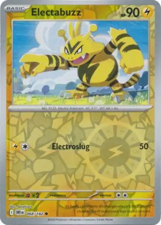 068/182 Electabuzz Reverse Holo Destined Rivals Pokémon Card