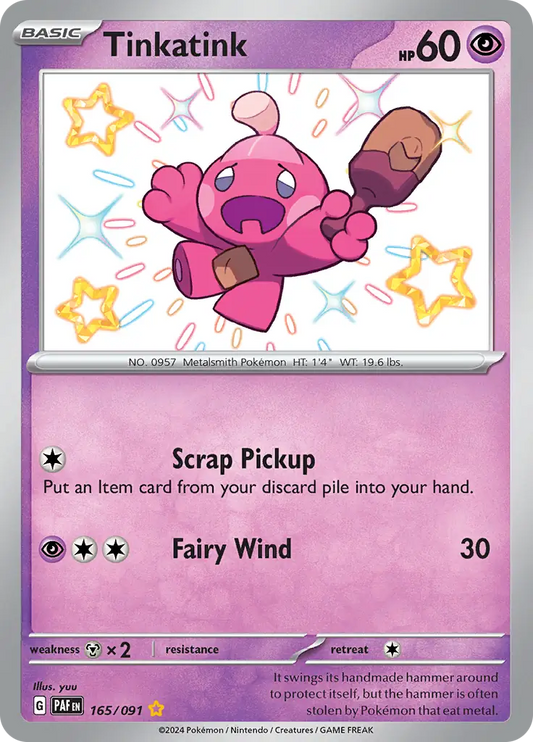 165/091 Tinkatink Paldean Fates Pokémon Card
