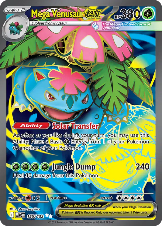 155/132 Mega Venusaur ex Mega Evolution Pokémon Card