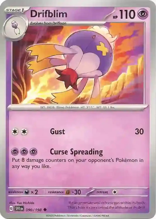 090/198 Drifblim Scarlet & Violet Base Set Pokémon Card