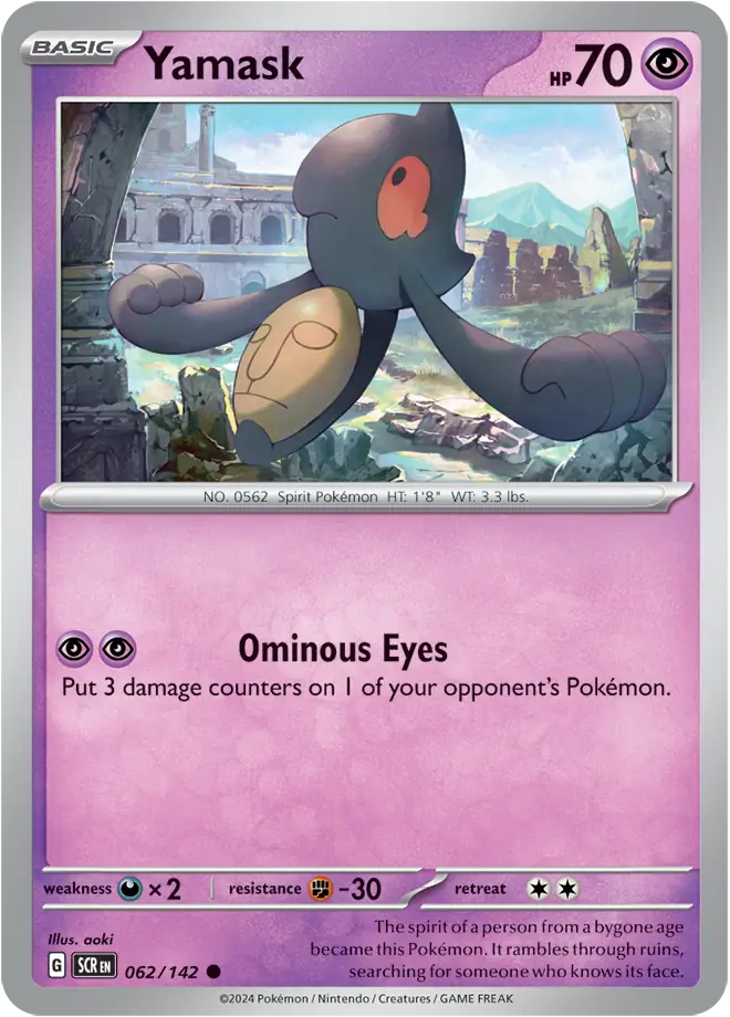 062/142 Yamask Stellar Crown Pokémon Card