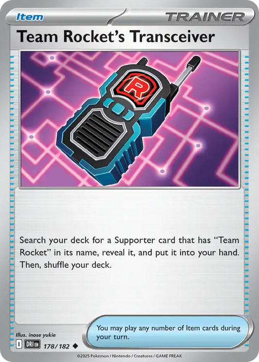 178/182 Team Rocket's Transceiver Destined Rivals Pokémon Card