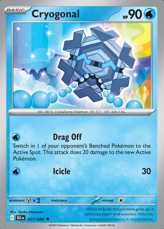 027/086 Cryogonal Black Bolt Pokémon Card