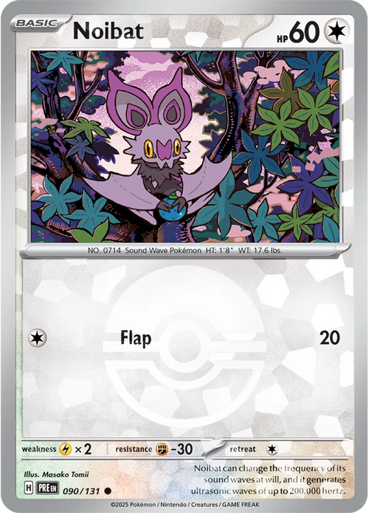 090/131 Noibat Poke Ball Holo Prismatic Evolutions Pokémon Card