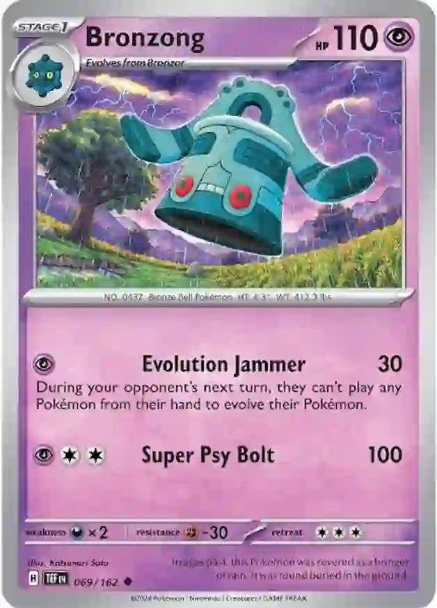 069/162 Bronzong Scarlet & Violet Temporal Forces Pokémon Card