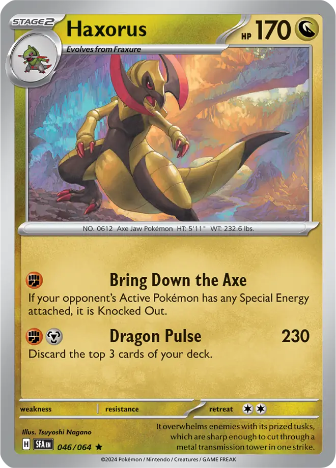 046/064 Haxorus Shrouded Fable Pokémon Card