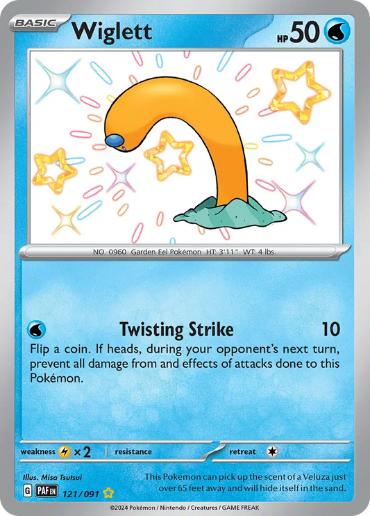 121/091 Wiglett Paldean Fates Pokémon Card