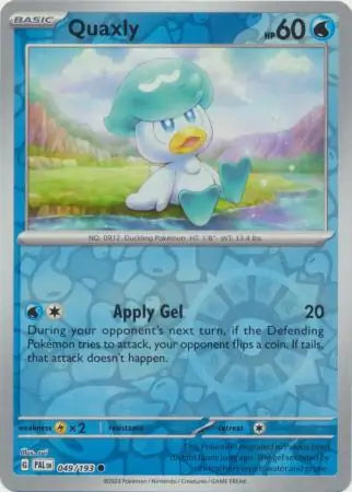 049/193 Quaxly Reverse Holo Paldea Evolved Pokémon Card