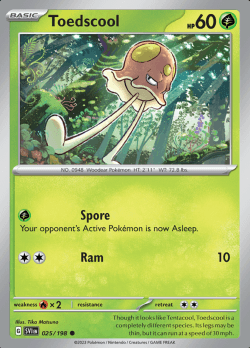 025/198 Toedscool Scarlet & Violet Base Set Pokémon Card