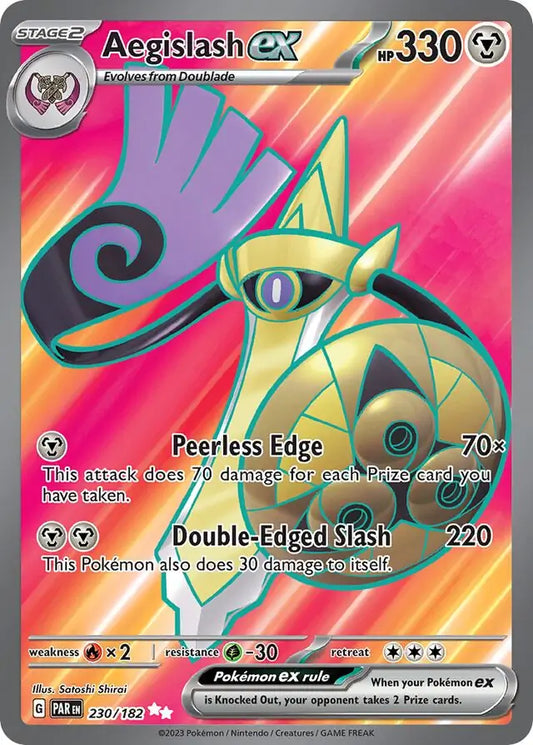 230/182 Aegislash ex Paradox Rift Pokémon Card