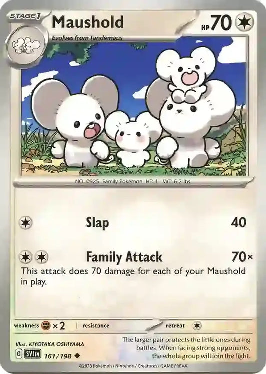 161/198 Maushold Scarlet & Violet Base Set Pokémon Card