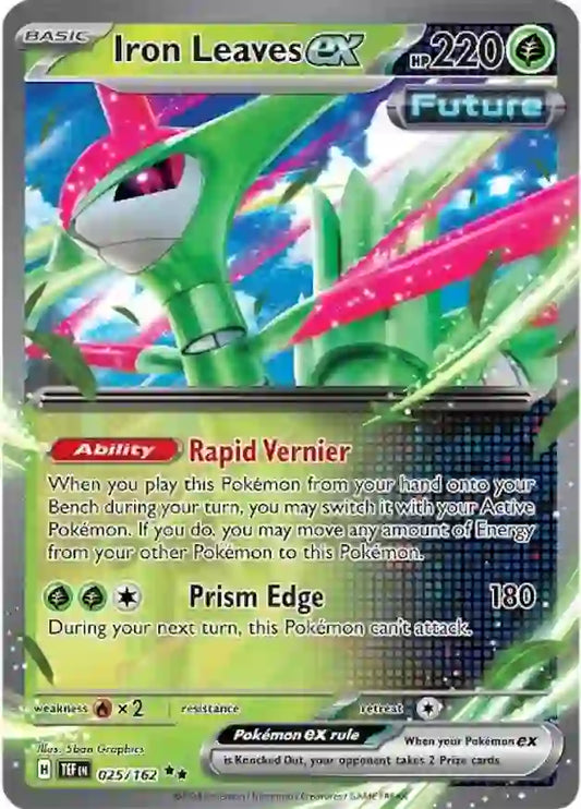 025/162 Iron Leaves ex Scarlet & Violet Temporal Forces Pokémon Card