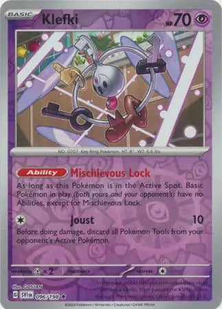 096/198 Klefki Reverse Holo Scarlet & Violet Base Set Pokémon Card