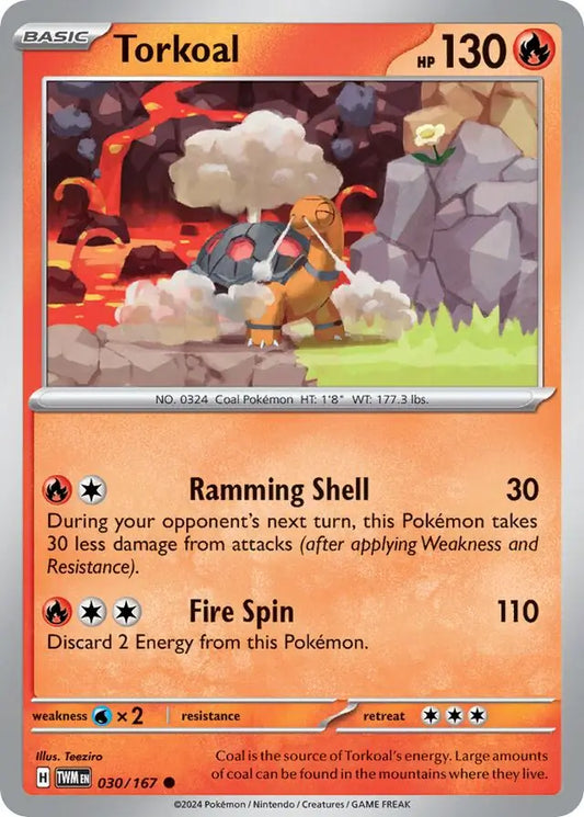 030/167 Torkoal Twilight Masquerade Pokémon Card