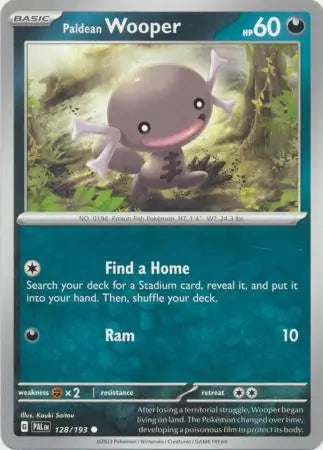 128/193 Paldean Wooper Paldea Evolved Pokémon Card