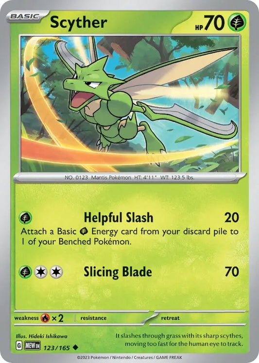 123/165 Scyther 151 Pokémon Card