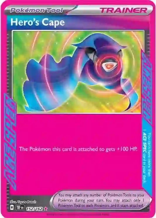 152/162 Hero's Cape Scarlet & Violet Temporal Forces Pokémon Card