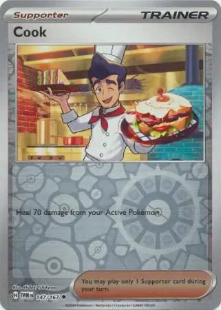 147/167 Cook Reverse Holo Twilight Masquerade Pokémon Card